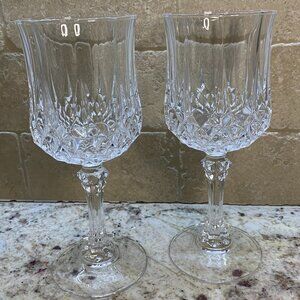 Cristal d'Arques Longchamp clear water glasses - set of 2